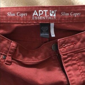 Rust colored ankle jeans